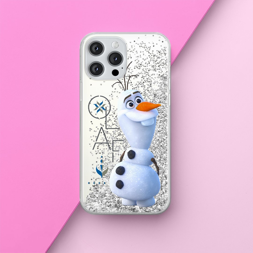 Etui Olaf 004 Disney Płynny brokat Srebrny Producent: Iphone, Model: 12 Mini