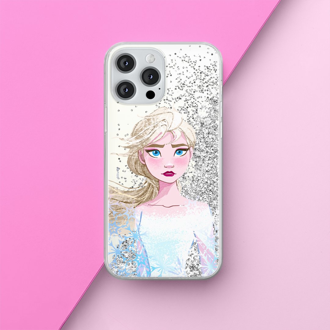 Etui Elsa 014 Disney Płynny brokat Srebrny Producent: Iphone, Model: 13 MINI