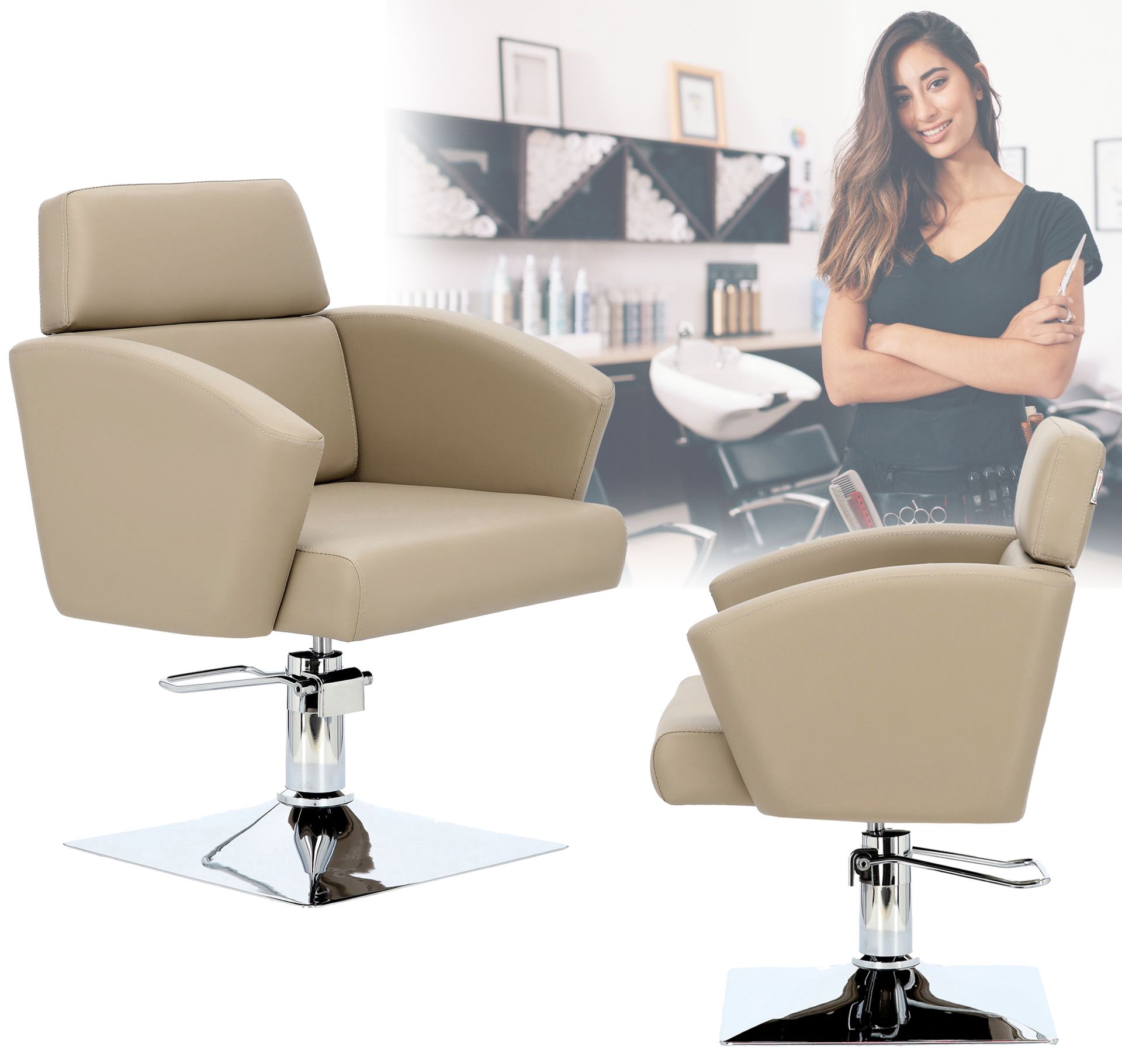 Fotel fryzjerski Lily hydrauliczny obrotowy do salonu fryzjerskiego krzesło fryzjerskie