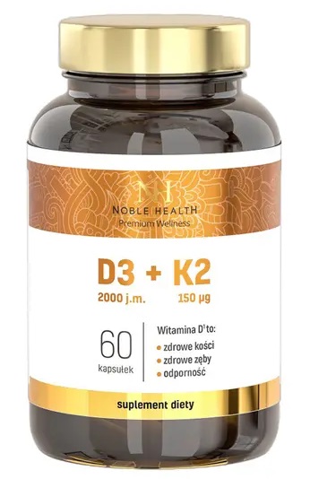 D3 + K2 w oliwie z oliwek extra virgin suplement diety 30 kapsułek