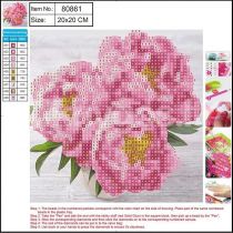 Centrum Diamentowa mozaika 5D - Pink flower 20x20cm