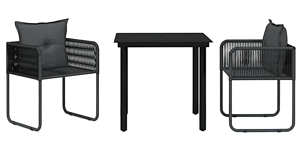 Zestaw czarny mebli ogrodowych P5-B17