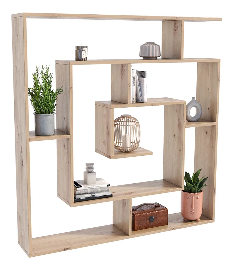 Wielopoziomowy Regał Nowoczesny Dąb Artisan 60 Cm W7-T18