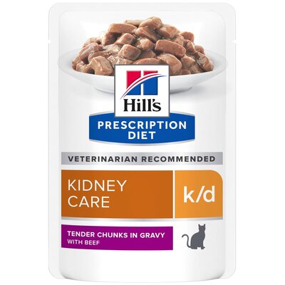 Hill`s Prescription Diet Prescription Diet Renal Health K/D, 12 x 85 g - Wołowina, 12 x 85 g
