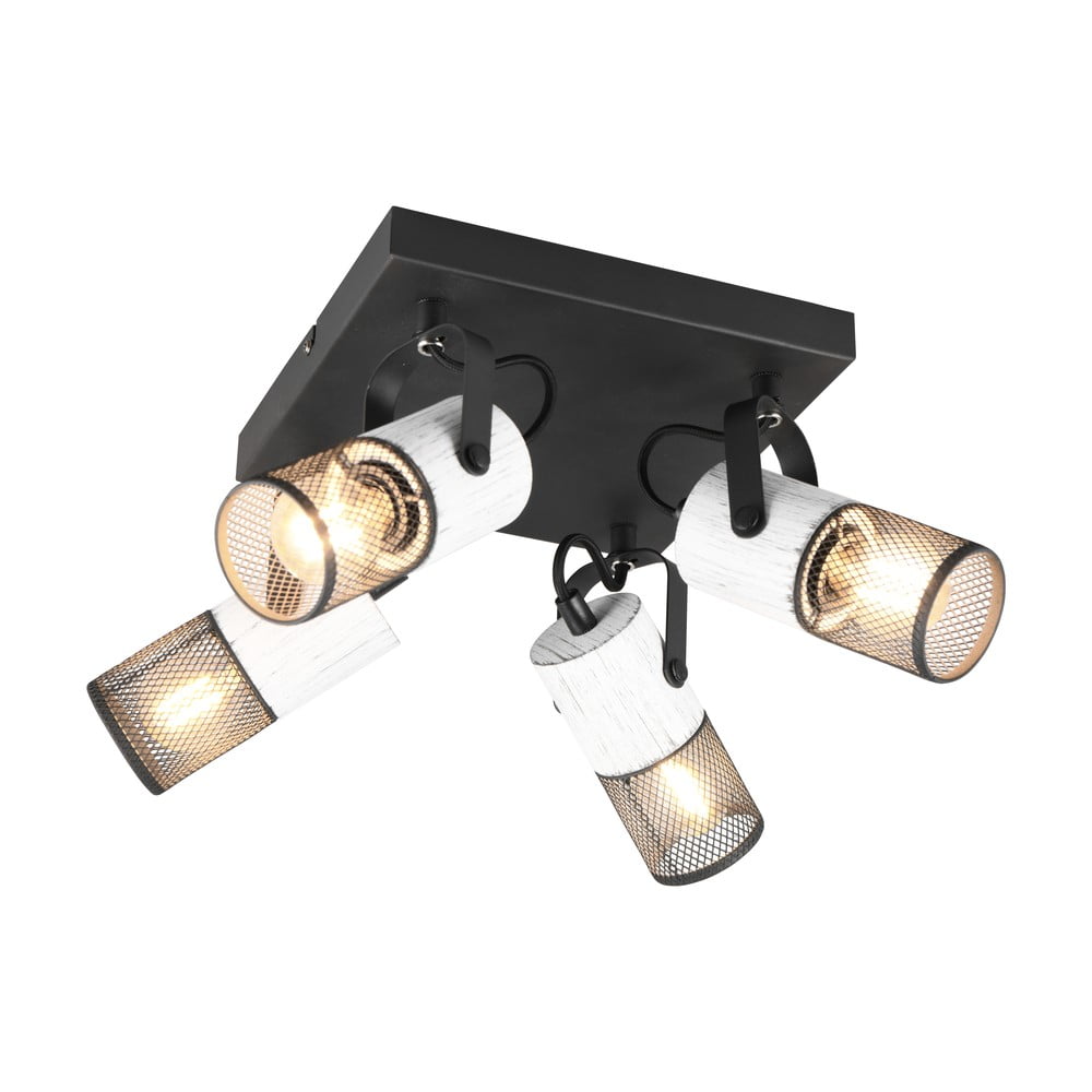 Czarno-biała lampa punktowa ø 9 cm Tosh – Trio