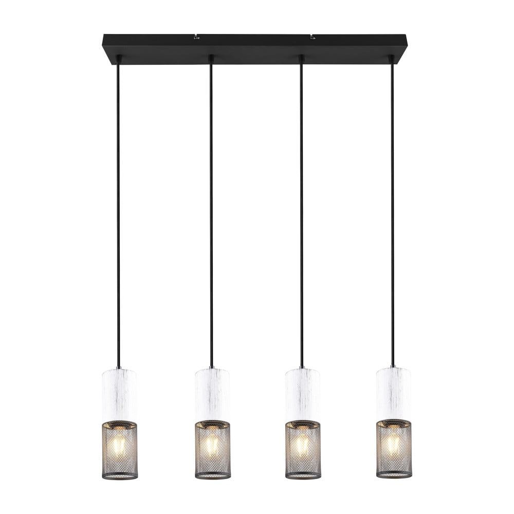 Czarno-biała lampa wisząca Tosh – Trio