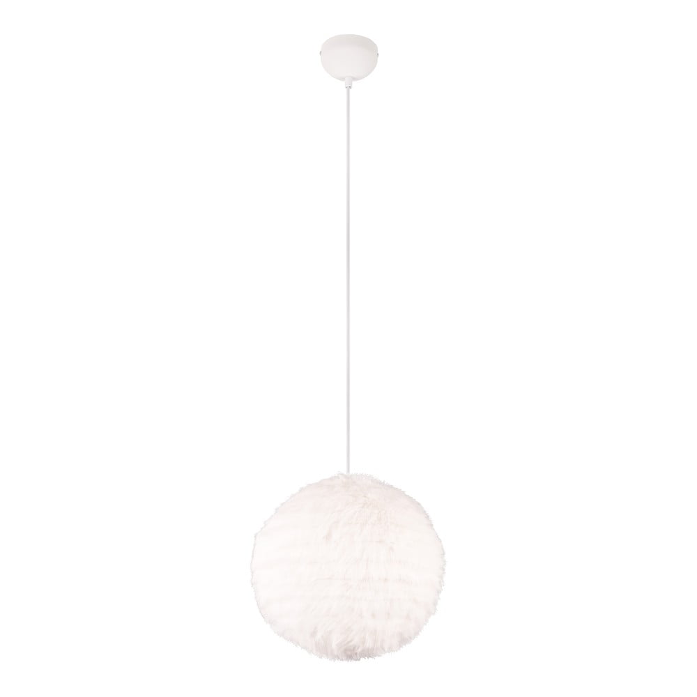 Kremowa lampa wisząca ø 35 cm Furry – Trio