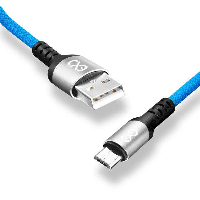 Kabel USB - micro USB eXc BRAID 1.2m, niebieski