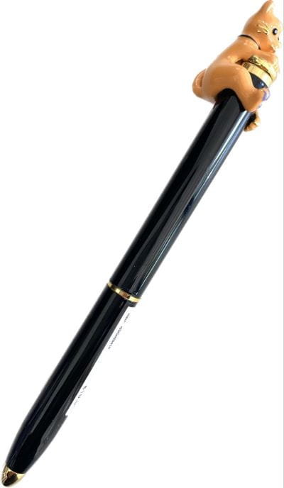 Paperchase- Długopis czarny z kotkiem czarny