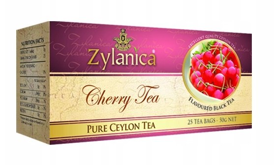 Zylanica Ceylon Premium Cherry - Herbata Czarna, Łamana Z Dodatkiem Aromatu Wiśni, 25 Torebek X 2 G