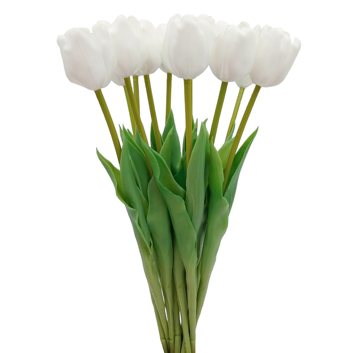 Tulipan silikonowy jak żywy biały gumowy 44 cm rozkwitnięty / Stylowe Dekoracje