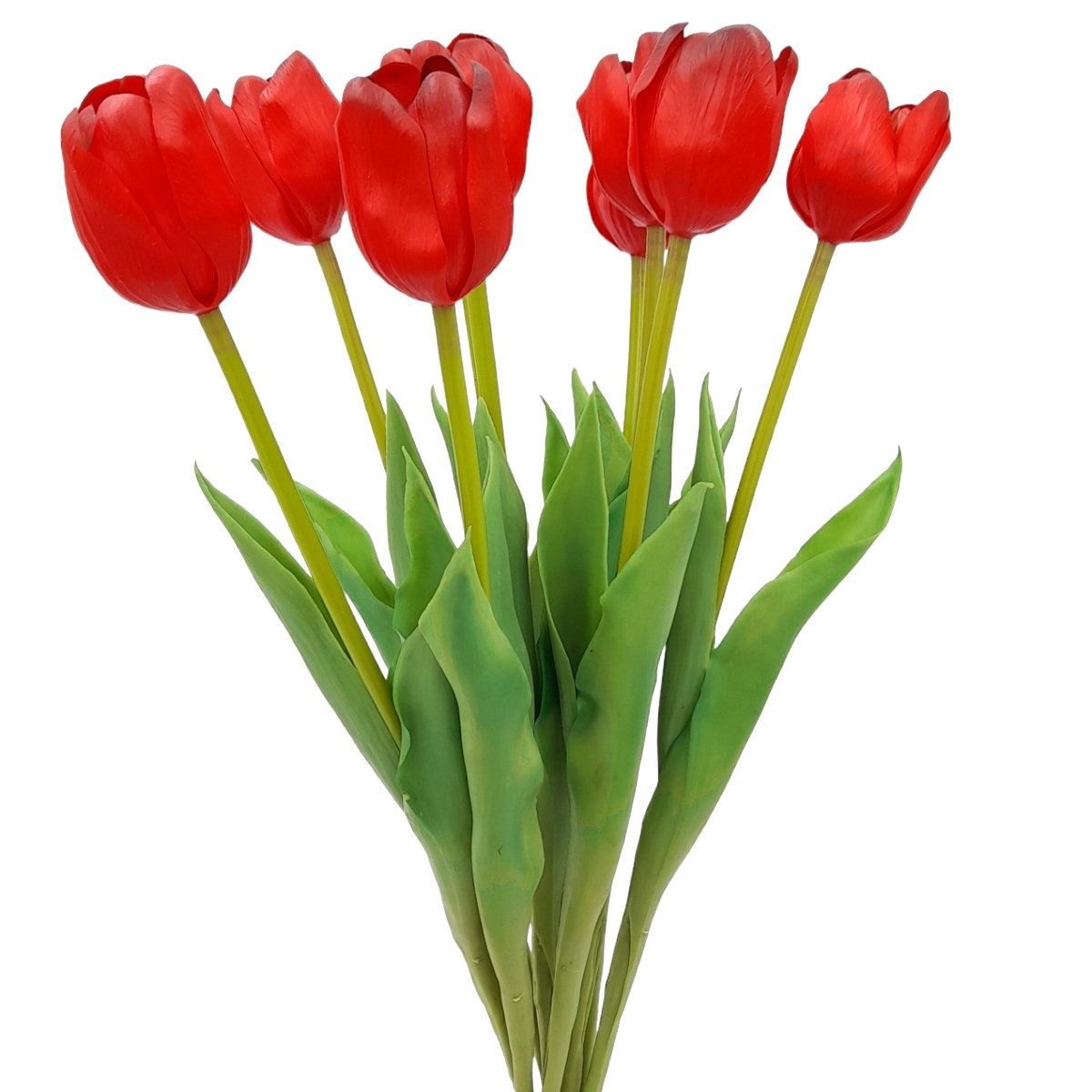 Tulipan silikonowy jak żywy czerwony gumowy 44 cm rozkwitnięty / Stylowe Dekoracje