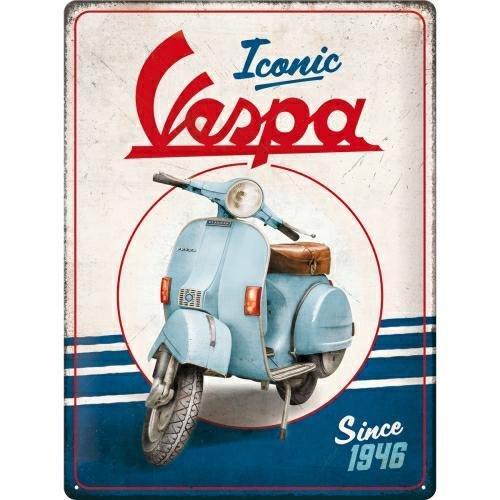 Tablica szyld VESPA ICONIC SINCE 1946 skuter plakat metal 30x40
