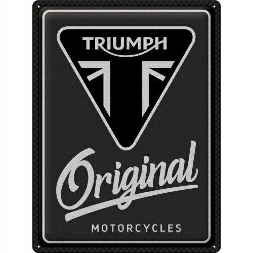 Tablica szyld TRIUMPH ORIGINAL MOTORCYCLES blacha 30x40