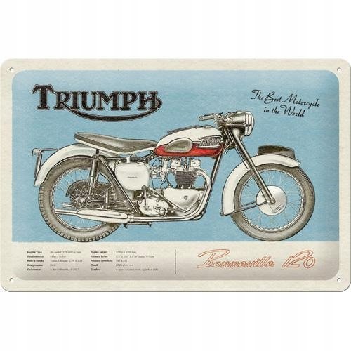 Tablica szyld TRIUMPH BONNEVILLE 120 blacha 20x30