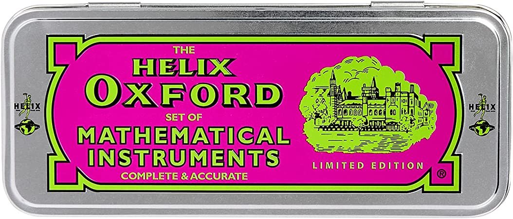Helix Oxford - piórnik z przyborami matematycznymi - różowy
