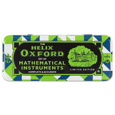 Helix Oxford - piórnik z przyborami matematycznymi - zielony