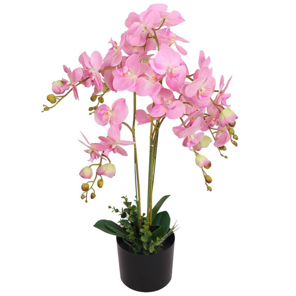 Sztuczna orchidea w doniczce, wysokość 75 cm, 9 li / AAALOE
