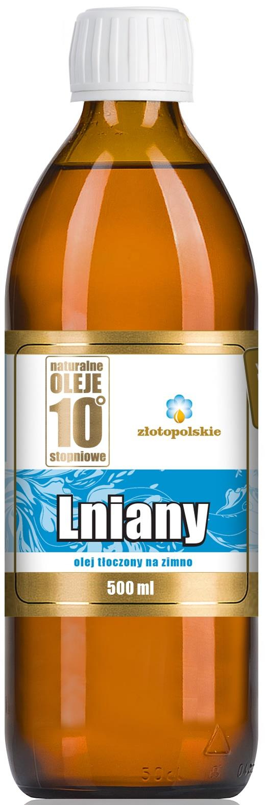 Olej Lniany Tłoczony Na Zimno 500 Ml - Złoto Polsk