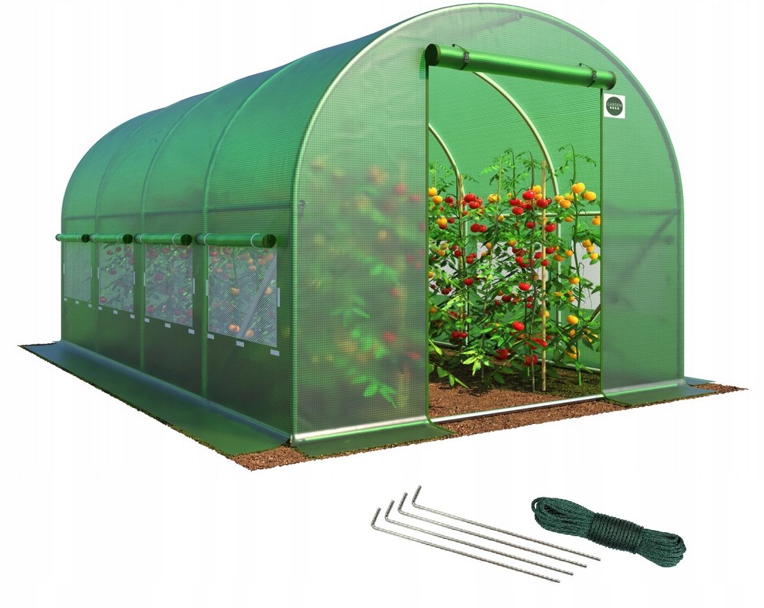 TUNEL FOLIOWY OGRODOWY UV-4 SZKLARNIA 4x2.5m NAMIOT PREMIUM 10m2 FOLIAK