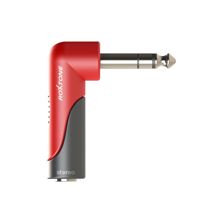 Roxtone przejściówka Wtyk Jack 6.3mm Stereo do Gniazdo Kątowe Jack 6.3mm Stereo RPAN280