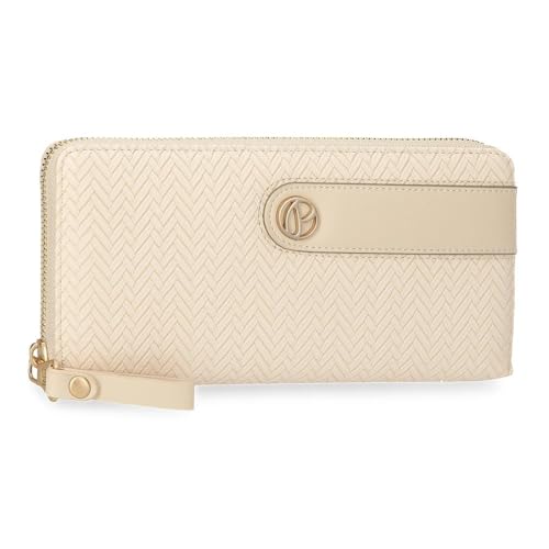 Pepe Jeans Sprig Portfel z wizytówką Beżowy 19,5x10x2 cms Skóra syntetyczna by Joumma Bags, Beis, Talla única, Portfel z wizytówką