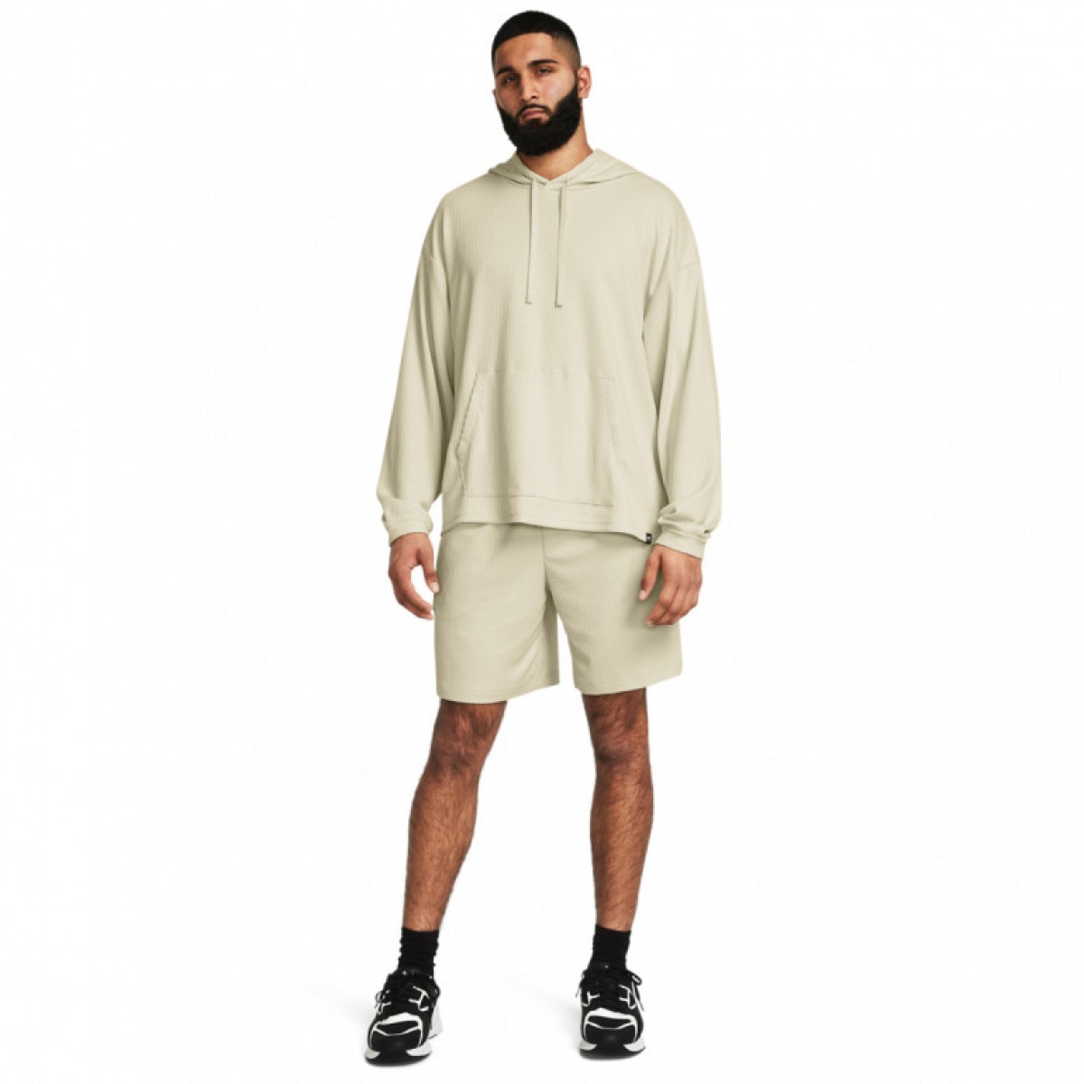 Męskie spodenki treningowe Under Armour UA Rival Waffle Short - beżowe - UNDER ARMOUR