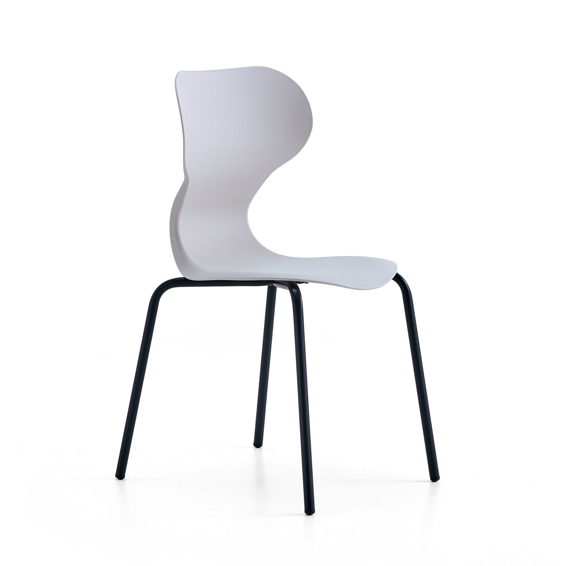 Krzesło BRIAN, 4 nogi, antracyt, jasnoszary