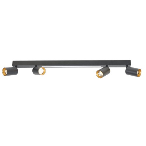 Parma lampa sufitowa z pilotem 4xGU10 + 1xLED czarna LP-0703/4C BK