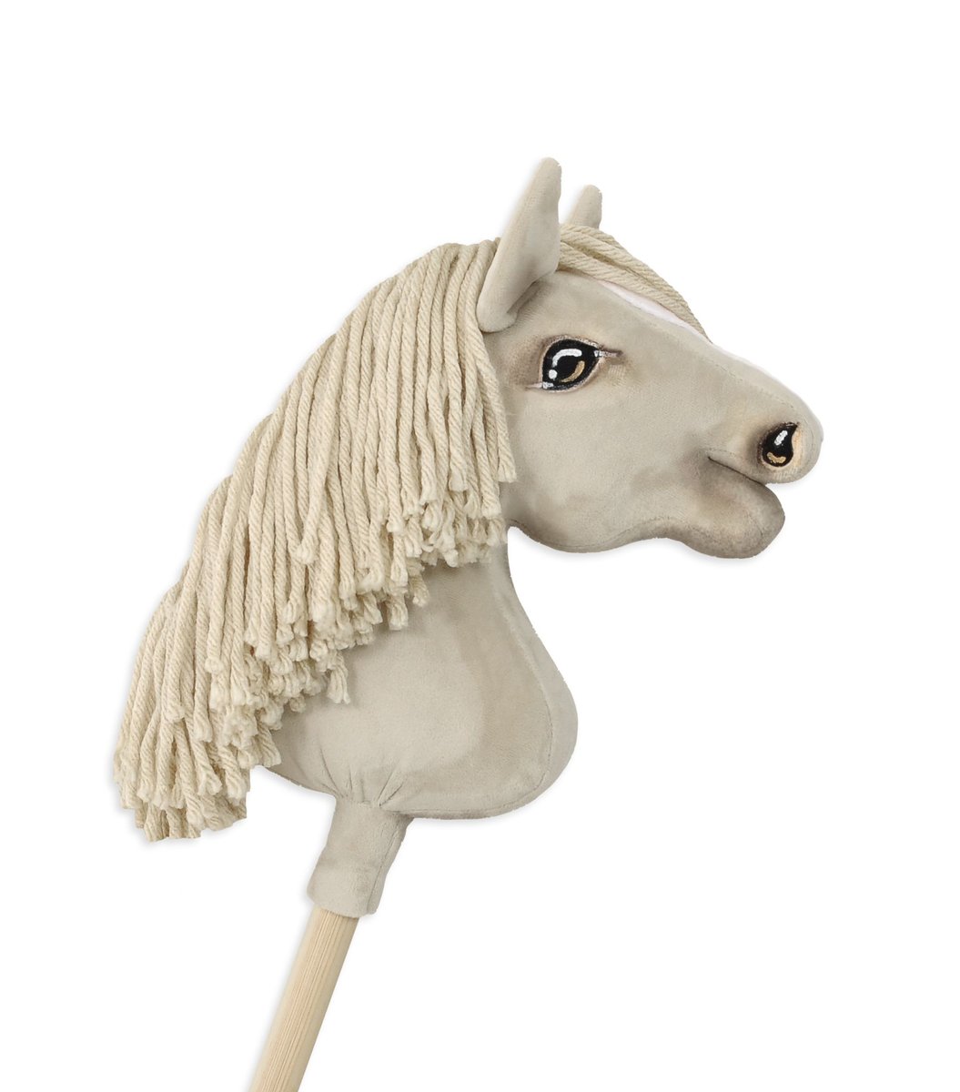 Hobby Horse Mały koń na kiju Premium - cremello A4