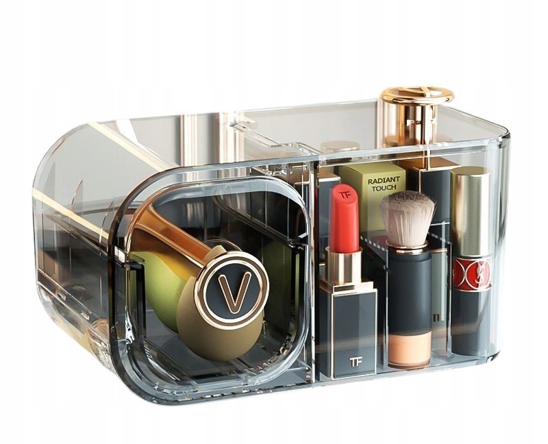 Szkatułka Organizer Na Kosmetyki Pojemnik Transparentna F23