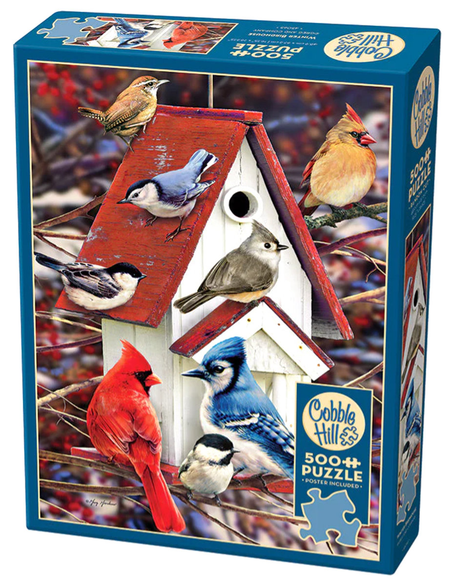 Puzzle, Zimowy domek dla ptaków, 500 el.