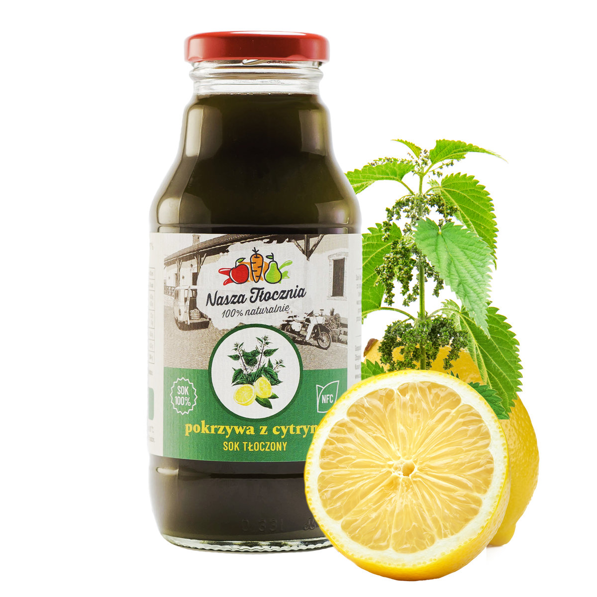 Naturalny sok 100% MŁODA POKRZYWA Żelazo Anemia Włosy Ciąża bez cukru 330ml