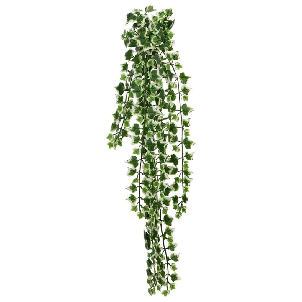 Sztuczny bluszcz wiszący, 90 cm, zielony/biały / AAALOE