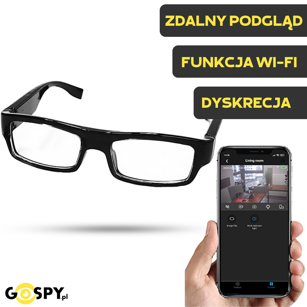 Kamera Okulary WI-FI G3 (Podgląd Online)