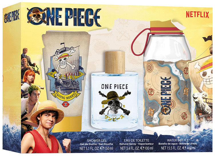 Zestaw dla dzieci Netlix One Piece woda toaletowa 100 ml + żel pod prysznic 100 ml + butelka do wody (8411114095318)