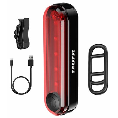 Superfire Tylna lampka rowerowa Superfire BTL01, USB, 230mAh BTL01