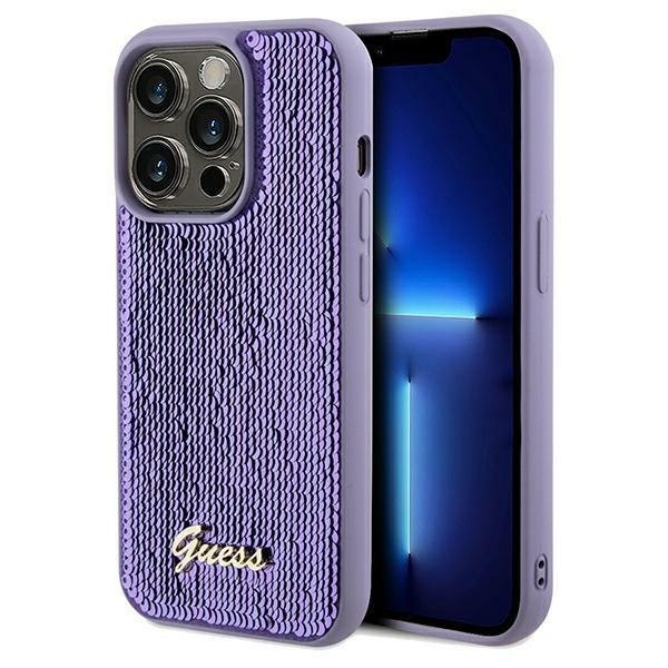 Etui Guess GUHCP13XPSFDGSU Apple iPhone 13 Pro Max hardcase Sequin Script Metal fioletowy/purple