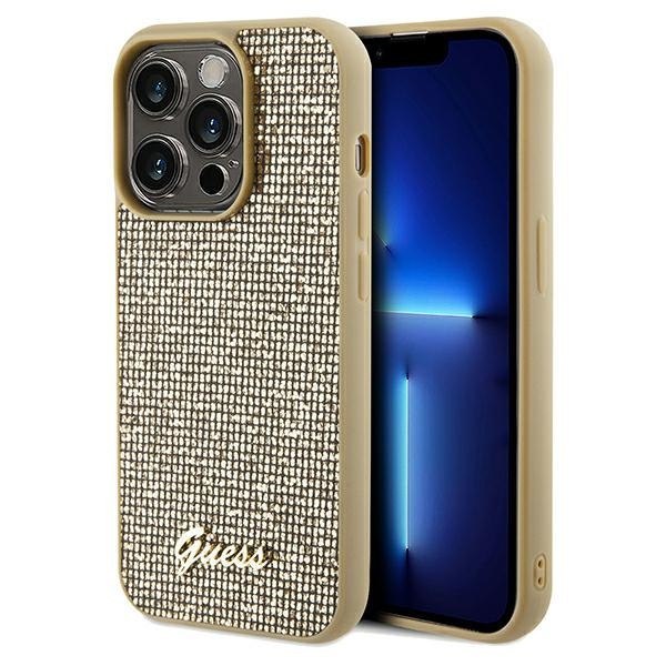 Etui Guess GUHCP14LPMSDGSD Apple iPhone 14 Pro hardcase Disco Metal Script złoty/gold