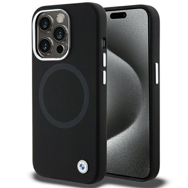 Etui BMW BMHMP15XSILBK2 Apple iPhone 15 Pro Max Signature Liquid Silicone MagSafe czarny/black
