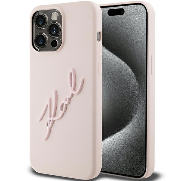 Etui Karl Lagerfeld KLHCP15XSKSBMCP Apple iPhone 15 Pro Max hardcase Silicone Karl Script różowy/pink