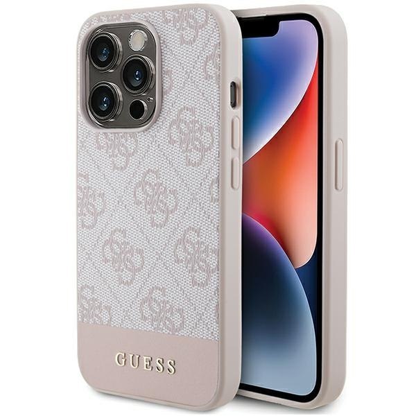 Etui Guess GUHCP15LG4GLPI Apple iPhone 15 Pro hardcase 4G Stripe Collection różowy/pink