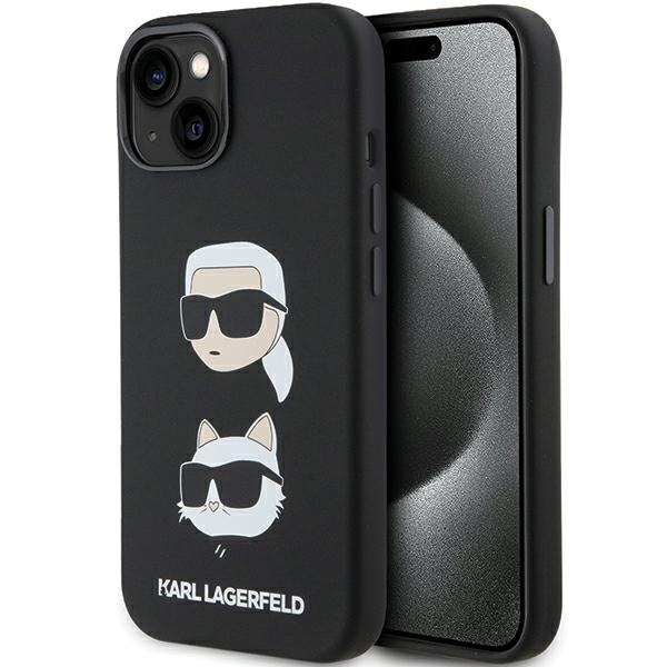 Etui Karl Lagerfeld KLHCP15MSDHKCNK iPhone 15 Plus czarny/black Silicone Etui Karl&Choupette Head
