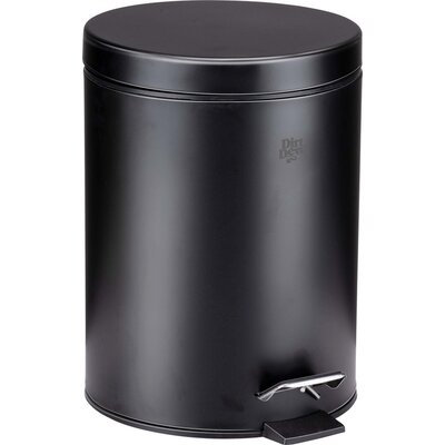 Kosz na śmieci z pedałem DIRT DEVIL E9492 wyjmowany pojemnik, przenośny, metal 5L Czarny