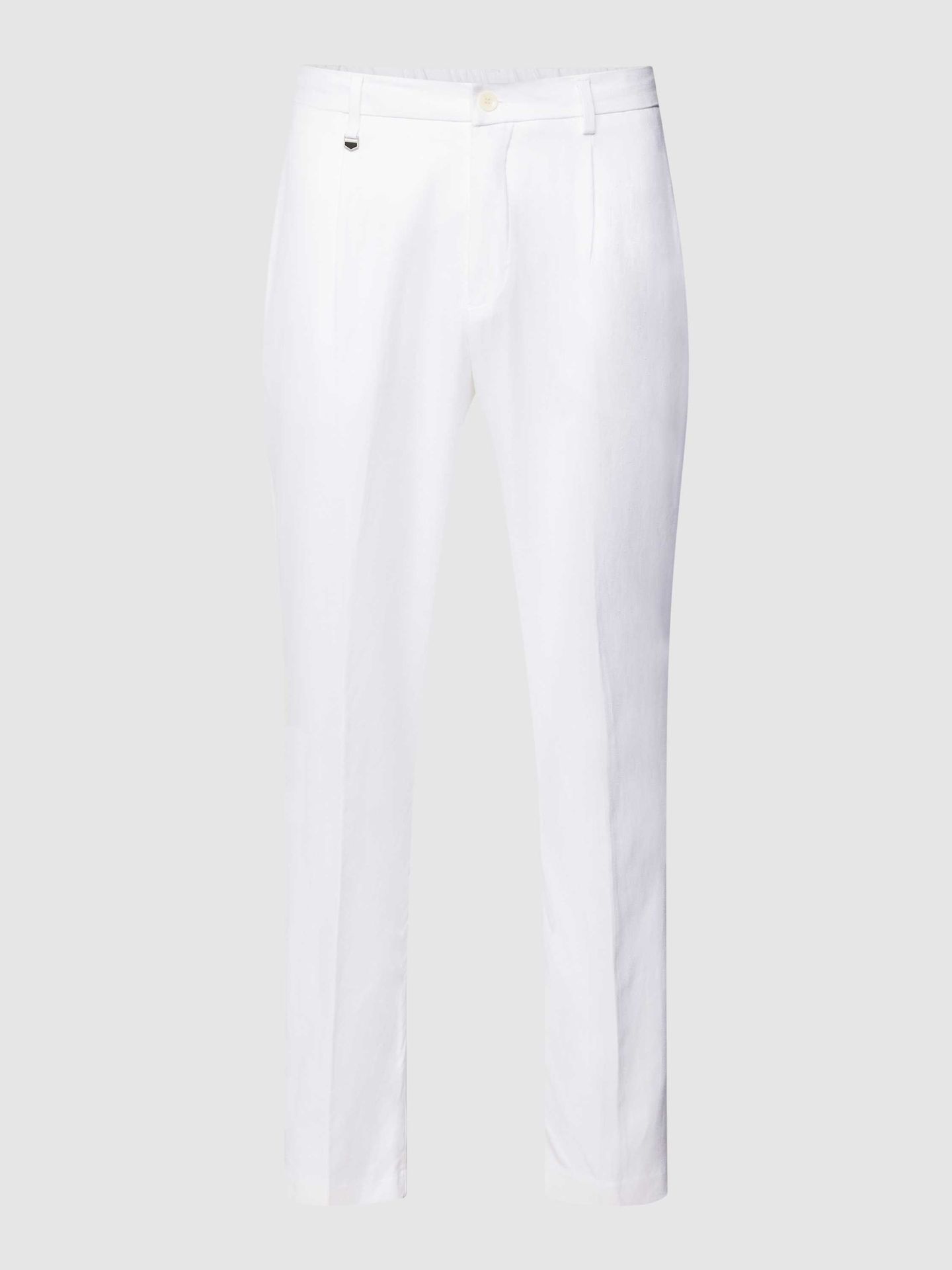 Spodnie materiałowe z wpuszczanymi kieszeniami w stylu francuskim
