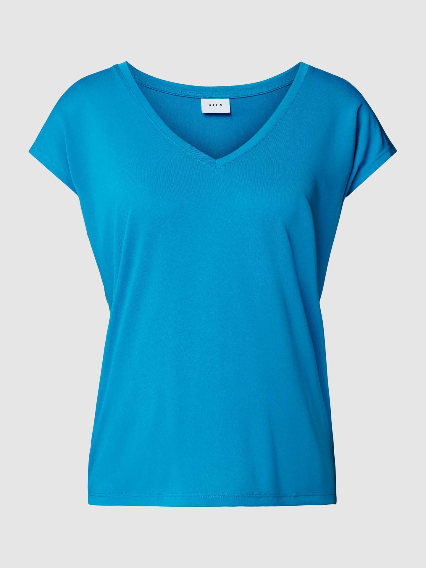T-shirt z głębokim dekoltem w serek model ‘Vimodala’