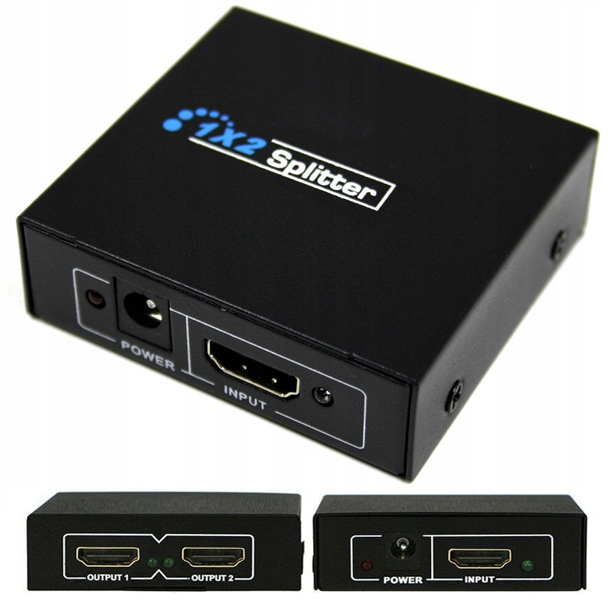 Spliter Rozdzielacz Wzmacniacz Hdmi Splitter 1X2