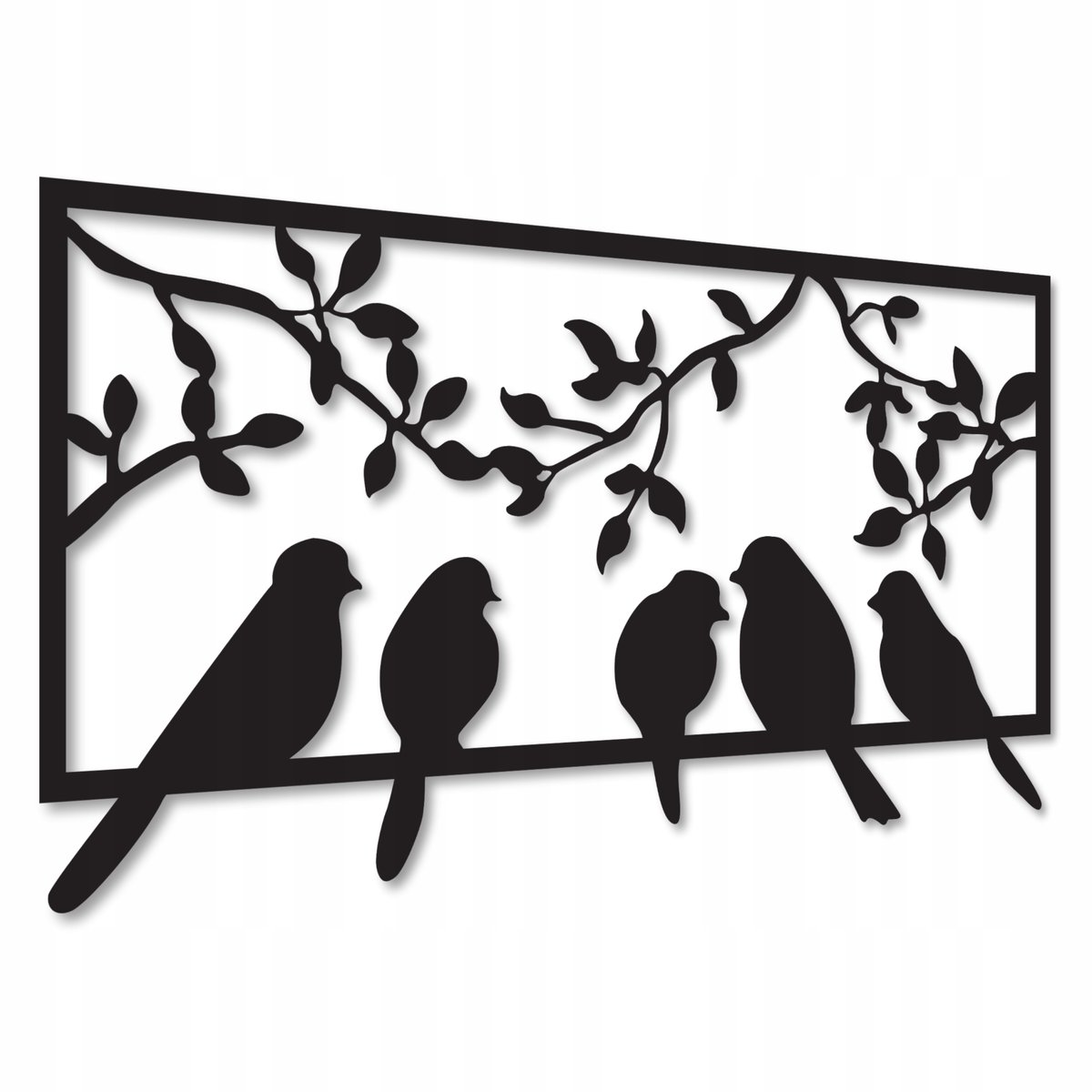 Ptaki Dekoracja Ścienna Panel 3D Drewniana Kuchnia