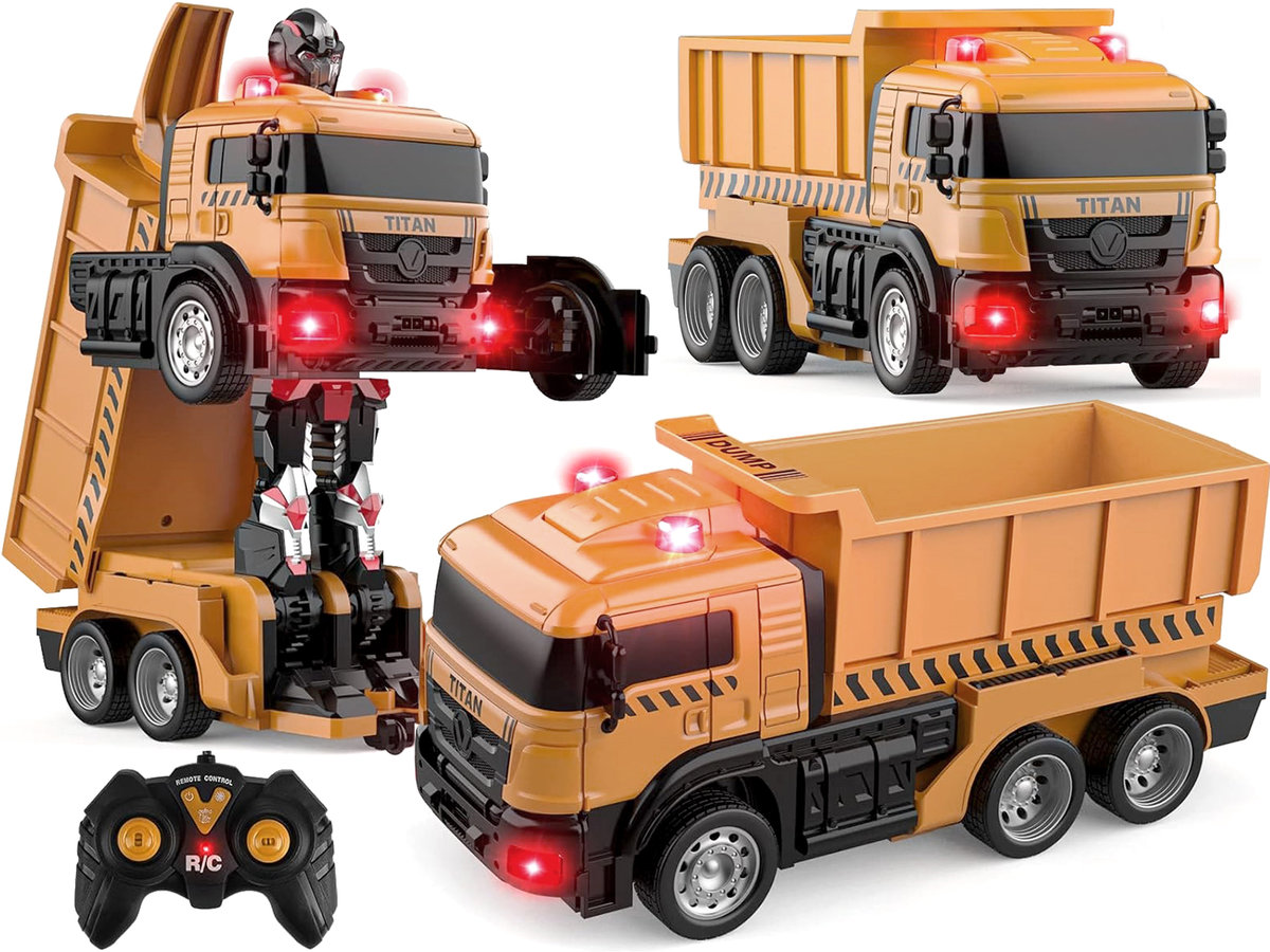 Zdalnie Sterowany ROBOT WYWROTKA 2w1 Pojazd Transformers + Pilot ciężarówka