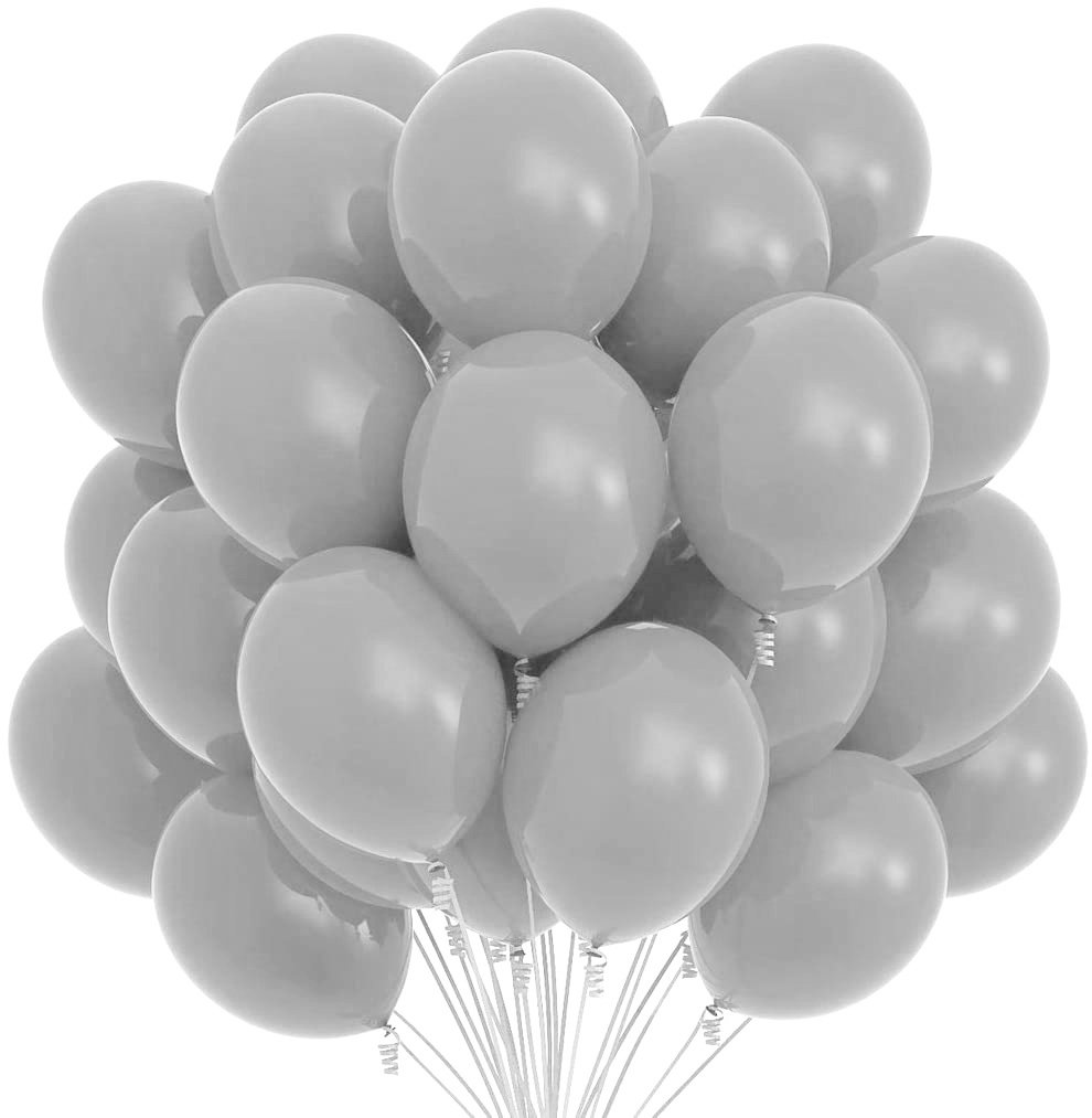 Balony SZARE duże MATOWE pastelowe ślub wesele 50x
